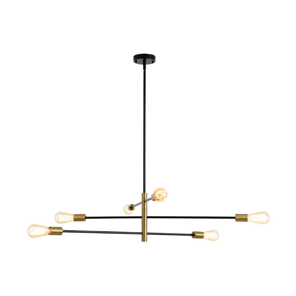 LightfixturesUAE-6-Light 3-Tiered Modern Minimalism Sputnik Metal Chandelier-Chandeliers-Black-