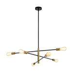 LightfixturesUAE-6-Light 3-Tiered Modern Minimalism Sputnik Metal Chandelier-Chandeliers-Black-