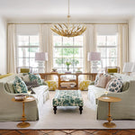 LightfixturesUAE-6-Light Art Deco Branch-Style Flower Basket Iron Chandelier-Chandeliers-Gold-