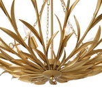 LightfixturesUAE-6-Light Art Deco Branch-Style Flower Basket Iron Chandelier-Chandeliers-Gold-