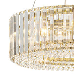 LightfixturesUAE-6-Light Contemporary Luxury Crystal Round Drum Chandelier-Chandeliers-Chrome-