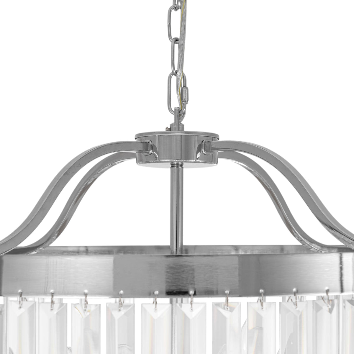 LightfixturesUAE-6-Light Glam Tiered Ring Crystal Circular Chandelier-Chandeliers-Chrome-