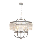 LightfixturesUAE-6-Light Glam Tiered Ring Crystal Circular Chandelier-Chandeliers-Chrome-