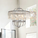 LightfixturesUAE-6-Light Glam Tiered Ring Crystal Circular Chandelier-Chandeliers-Chrome-