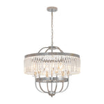 LightfixturesUAE-6-Light Glam Tiered Ring Crystal Circular Chandelier-Chandeliers-Chrome-