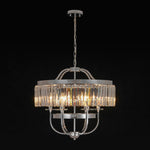 LightfixturesUAE-6-Light Glam Tiered Ring Crystal Circular Chandelier-Chandeliers-Chrome-