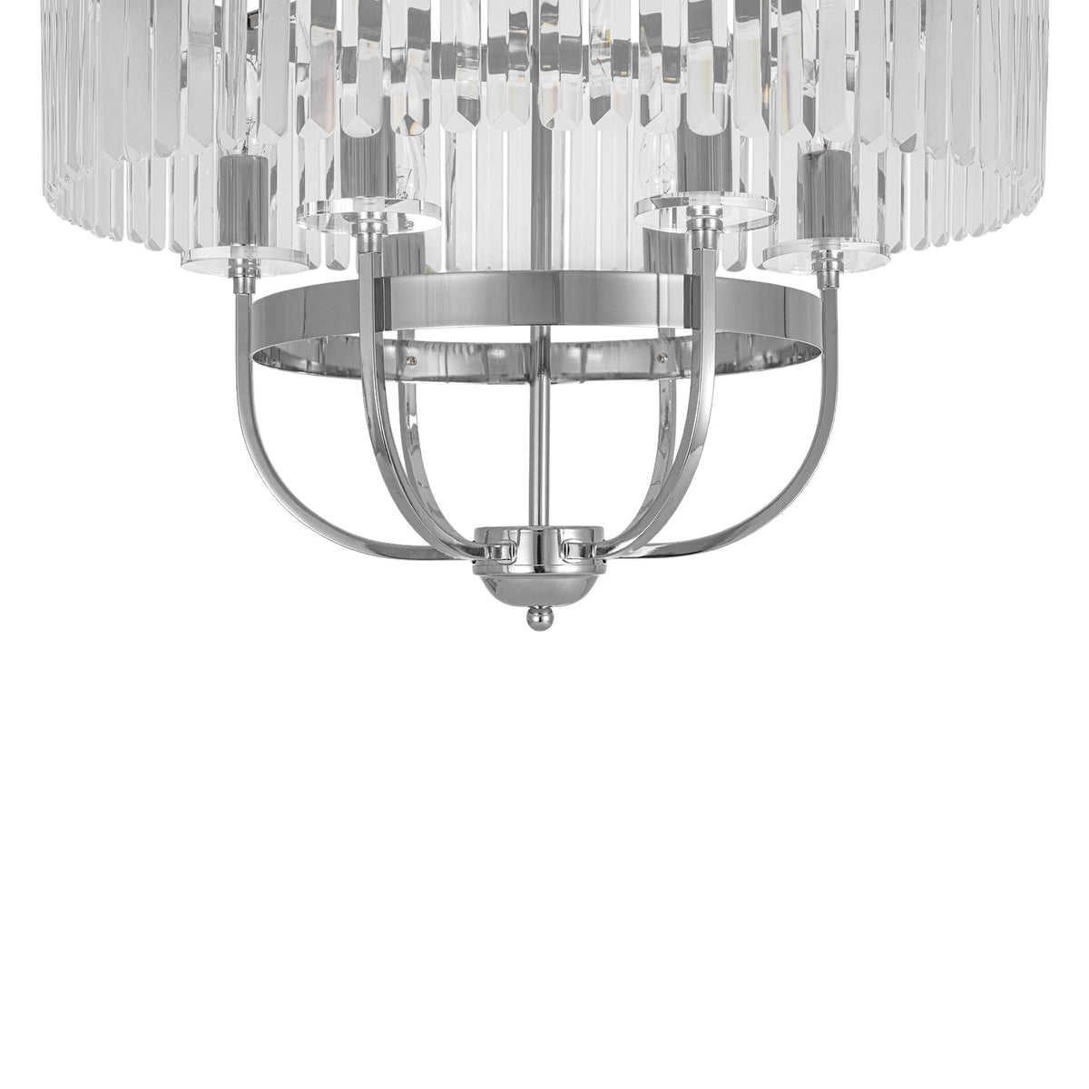 LightfixturesUAE-6-Light Glam Tiered Ring Crystal Circular Chandelier-Chandeliers-Chrome-