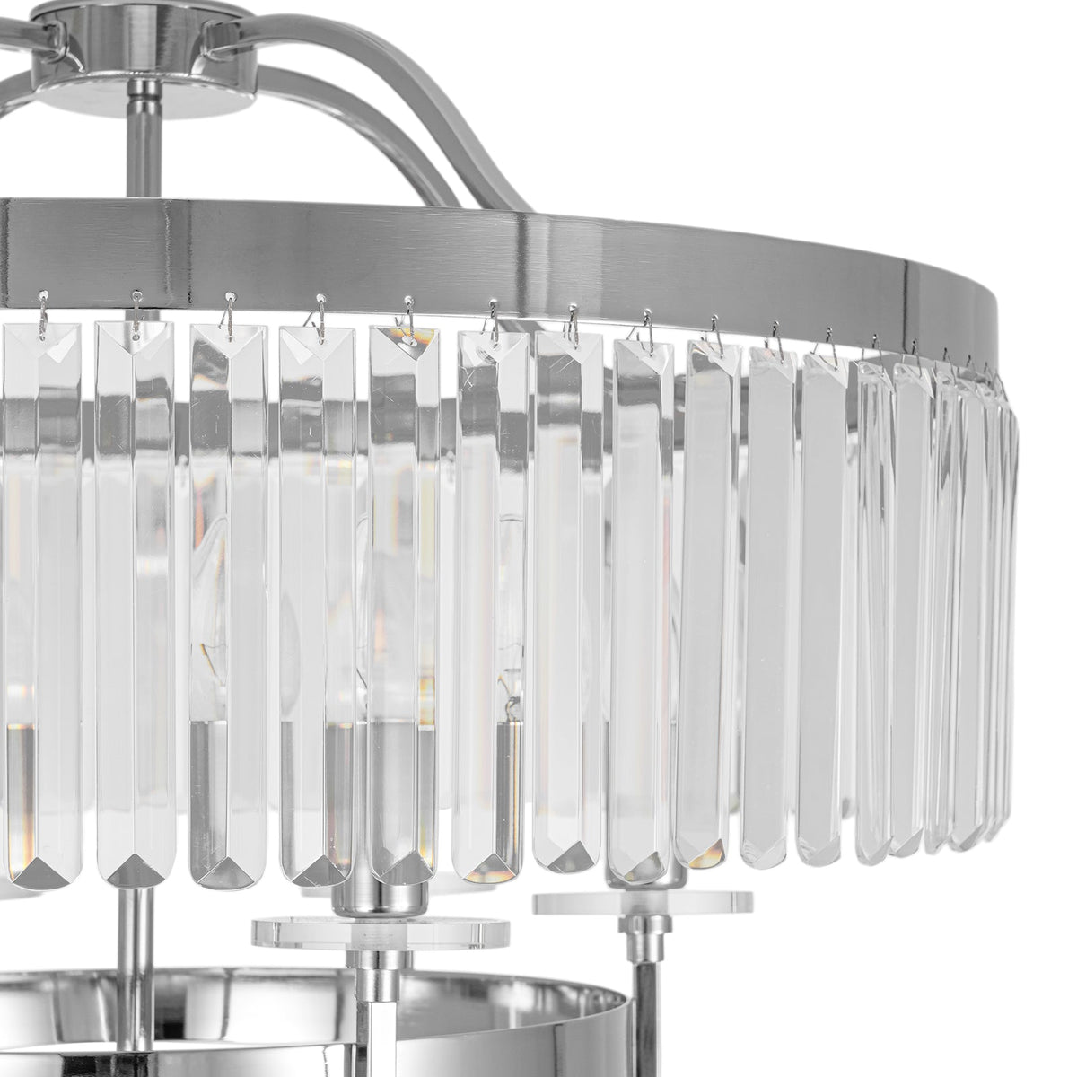 LightfixturesUAE-6-Light Glam Tiered Ring Crystal Circular Chandelier-Chandeliers-Chrome-