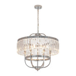 LightfixturesUAE-6-Light Glam Tiered Ring Crystal Circular Chandelier-Chandeliers-Chrome-