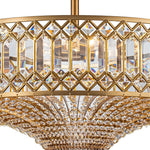 LightfixturesUAE-6-Light Luxury Crystal Drum Semi-Flush Mount Ceiling Light-Ceiling Lights-Chrome-