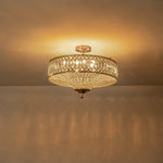 LightfixturesUAE-6-Light Luxury Crystal Drum Semi-Flush Mount Ceiling Light-Ceiling Lights-Chrome-
