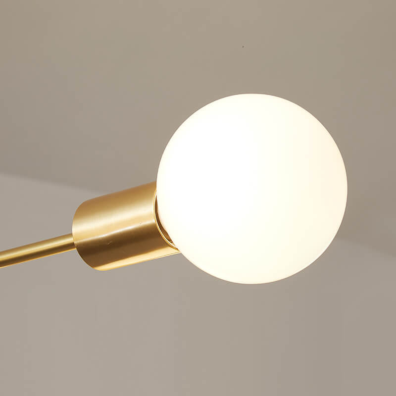 LightfixturesUAE-6-Light Mid-Century Modern Sputnik Chandelier-Chandeliers-Brass-