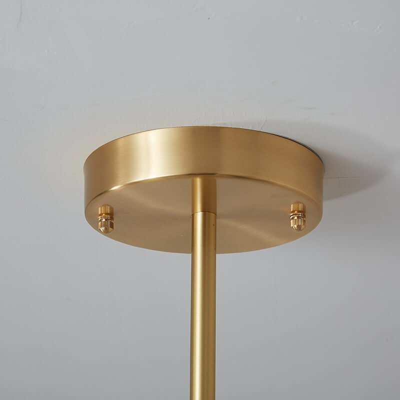 LightfixturesUAE-6-Light Mid-Century Modern Sputnik Chandelier-Chandeliers-Brass-