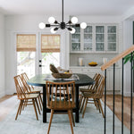 LightfixturesUAE-6-Light Minimalist Black Sputnik Chandelier-Chandeliers-Black-