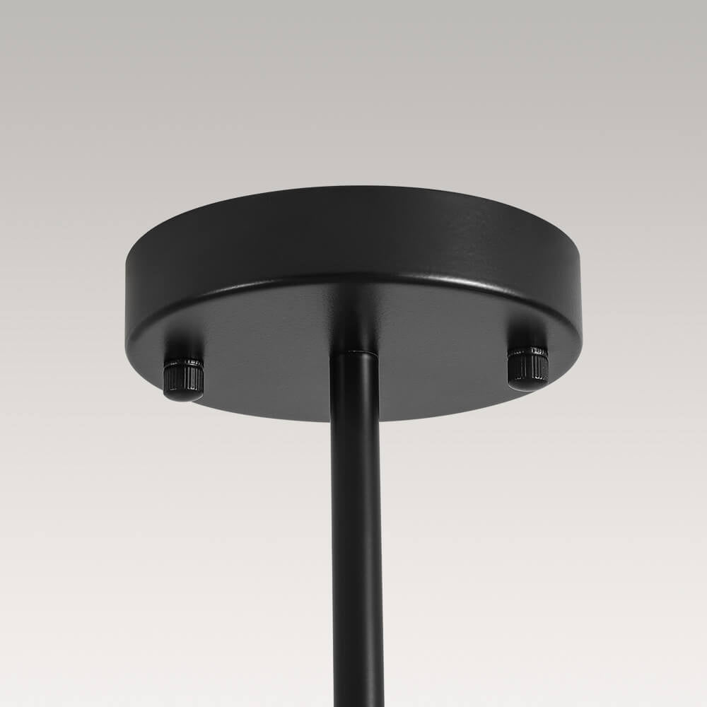 LightfixturesUAE-6-Light Minimalist Black Sputnik Chandelier-Chandeliers-Black+Gold-