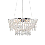 LightfixturesUAE-6-Light Modern Luxury Bowl Crystal Pendant Lighting-Chandeliers - 