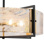 LightfixturesUAE-6-Light Modern Round Cloud Glass Drum Chandelier-Chandeliers-Black-