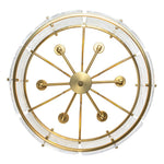 LightfixturesUAE-6-Light Modern Water Ripple Glass Drum Lantern Pendant-Chandeliers-Brass-