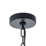 LightfixturesUAE-6-Light Modern Water Ripple Glass Drum Lantern Pendant-Chandeliers-Oil Rubbed Bronze-