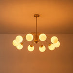 LightfixturesUAE-6/10-Light Modern Opal Glass Globe Bubble Chandelier-Chandeliers-10-Light-