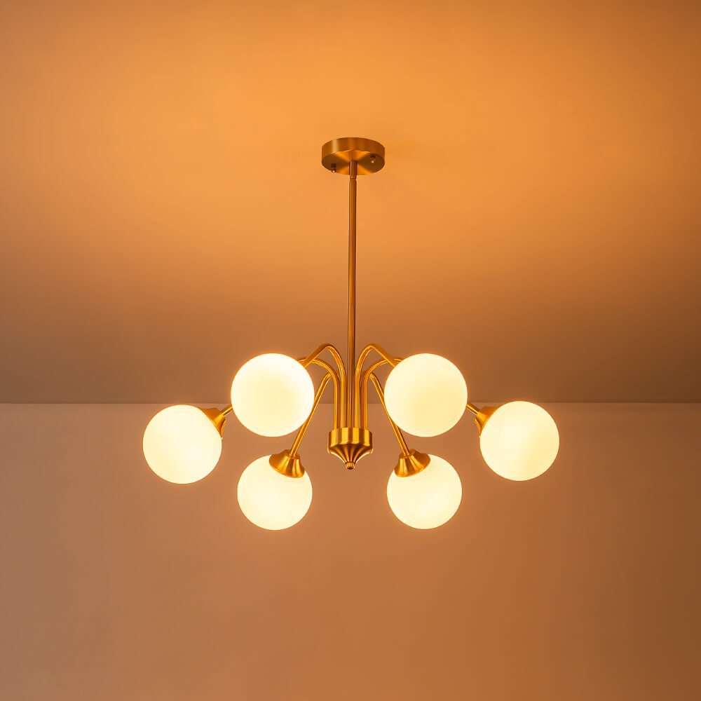 LightfixturesUAE-6/10-Light Modern Opal Glass Globe Bubble Chandelier-Chandeliers-10-Light-
