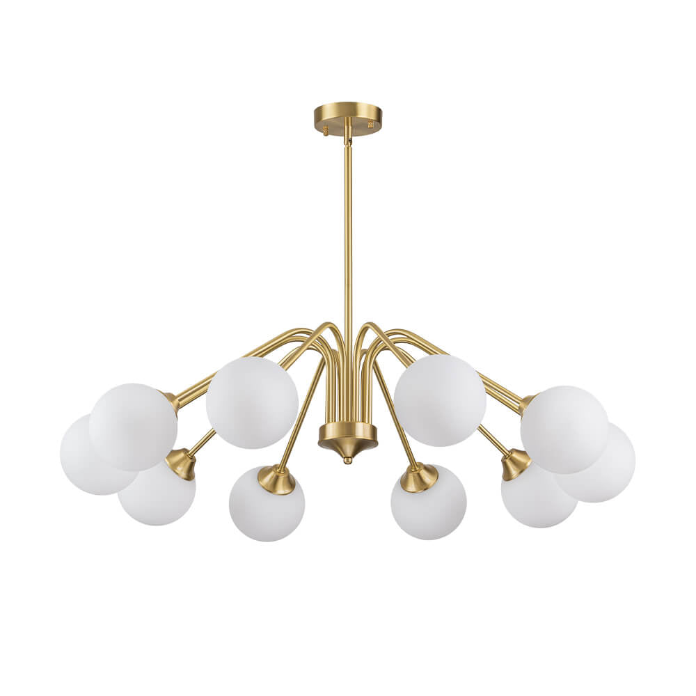LightfixturesUAE-6/10-Light Modern Opal Glass Globe Bubble Chandelier-Chandeliers-10-Light-
