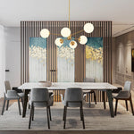 LightfixturesUAE-6/8 Lights Mid-Century Modern Opal Glass Globe Sputnik Chandelier-Chandeliers-6-Light-Brass