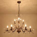 LightfixturesUAE-6/9-Light Traditional French Country Crystal Chandelier-Chandeliers-9-Light-