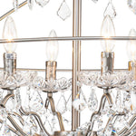 LightfixturesUAE-8-Light Modern Circle Two-Tier Crystal Orb Chandelier-Chandeliers-Brown-