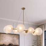 LightfixturesUAE-8-Light Modern Glam Cloud Glass Chandelier-Chandeliers-Brass-