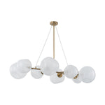 LightfixturesUAE-8-Light Modern Glam Cloud Glass Chandelier-Chandeliers-Brass-