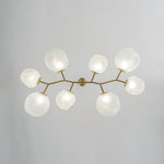 LightfixturesUAE-8-Light Modern Glam Cloud Glass Chandelier-Chandeliers-Brass-