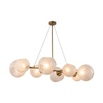 LightfixturesUAE-8-Light Modern Glam Cloud Glass Chandelier-Chandeliers-Brass-