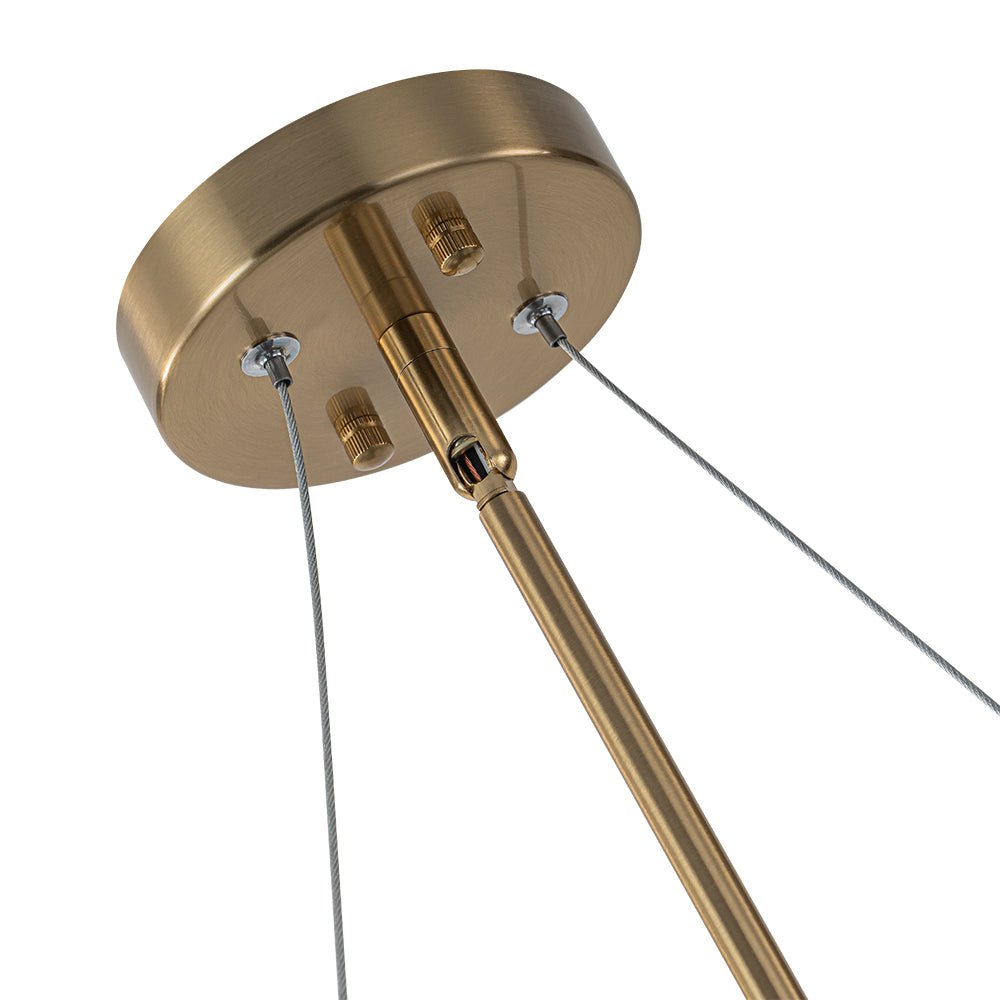 LightfixturesUAE-8-Light Modern Glam Cloud Glass Chandelier-Chandeliers-Brass-
