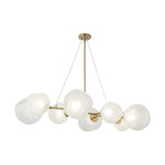 LightfixturesUAE-8-Light Modern Glam Cloud Glass Chandelier-Chandeliers-Brass-