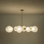 LightfixturesUAE-8-Light Modern Glam Cloud Glass Chandelier-Chandeliers-Brass-