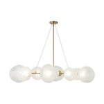 LightfixturesUAE-8-Light Modern Glam Cloud Glass Chandelier-Chandeliers-Brass-