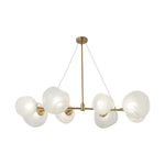 LightfixturesUAE-8-Light Modern Glam Cloud Glass Chandelier-Chandeliers-Brass-