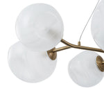 LightfixturesUAE-8-Light Modern Glam Cloud Glass Chandelier-Chandeliers-Brass-