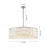 LightfixturesUAE-8-Light Modern Glass Crystal Round Chandelier-Chandeliers-Gold-12-Light