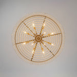LightfixturesUAE-8-Light Modern Glass Crystal Round Chandelier-Chandeliers-Gold-12-Light
