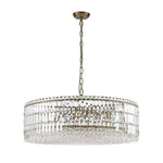 LightfixturesUAE-8-Light Modern Glass Crystal Round Chandelier-Chandeliers-Gold-12-Light