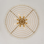 LightfixturesUAE-8-Light Modern Glass Crystal Round Chandelier-Chandeliers-Gold-12-Light