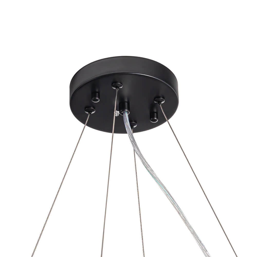 LightfixturesUAE-8/12-Light Bauhaus Crystal Glass Round Chandelier-Chandeliers-Chrome-8-Light