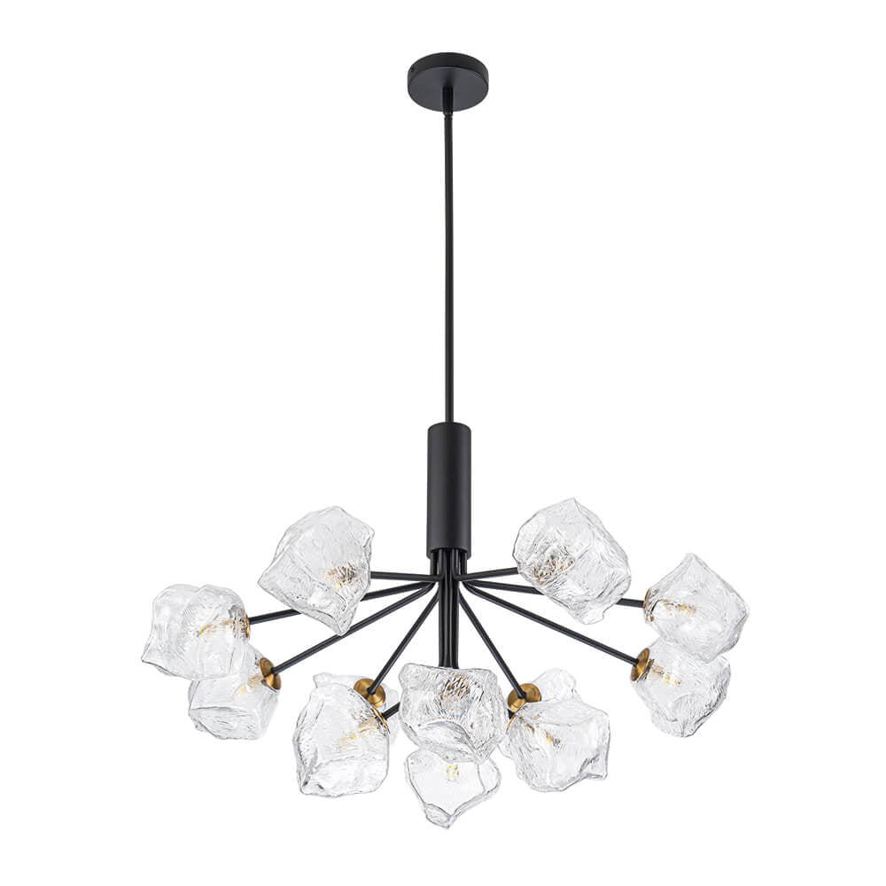LightfixturesUAE-8/12-Light Modern Ice Glass Sputnik Chandelier-Chandeliers-12-Light-