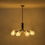 LightfixturesUAE-8/12-Light Modern Ice Glass Sputnik Chandelier-Chandeliers-12-Light-