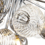 LightfixturesUAE-8/18-Light Modern Cluster Clear Gray Glass Globes Grape Chandelier-Chandeliers-15 Globes-