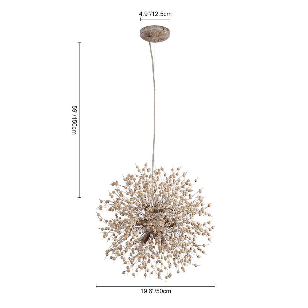 LightfixturesUAE-8/9 Light Modern Boho Firework Wood Beads Dandelion Sputnik Chandelier-Chandeliers-8-Light-