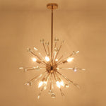 LightfixturesUAE-8/9-Light Modern Crystal Dandelion Sunburst Sputnik Chandelier-Chandeliers-Brass-9-Light