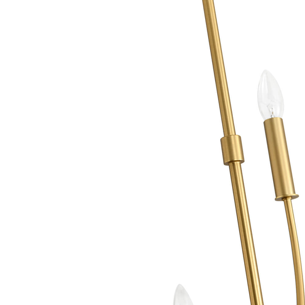 LightfixturesUAE-9-Light Mid-Century Candle Style Tiered Branch Chandelier-Chandeliers-Gold-